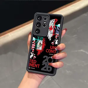 2026 United Continent Soccer Case for Samsung Galaxy S26 S25 S24 S23 S22 Ultra, USA Mexico Flag Eagle Pattern, Slim Shockproof Anti-Drop Protective TPU Cover, Sports Aesthetic Phone Shell