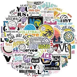Volleyball Themed Sticker, Motivational Volleyball Water Bottle Sticker, Vinyl Waterproof Sticker for Water Bottle, Laptop, Phone Case