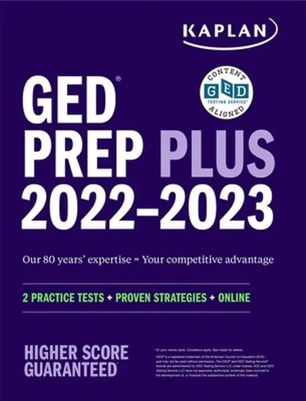 USED Book - GED Test Prep Plus 2022-2023: Includes 2 Full Length Practice Tests, 1000+ Practice Questions, and 60 Online Videos by Van Slyke, Caren (Paperback) - english