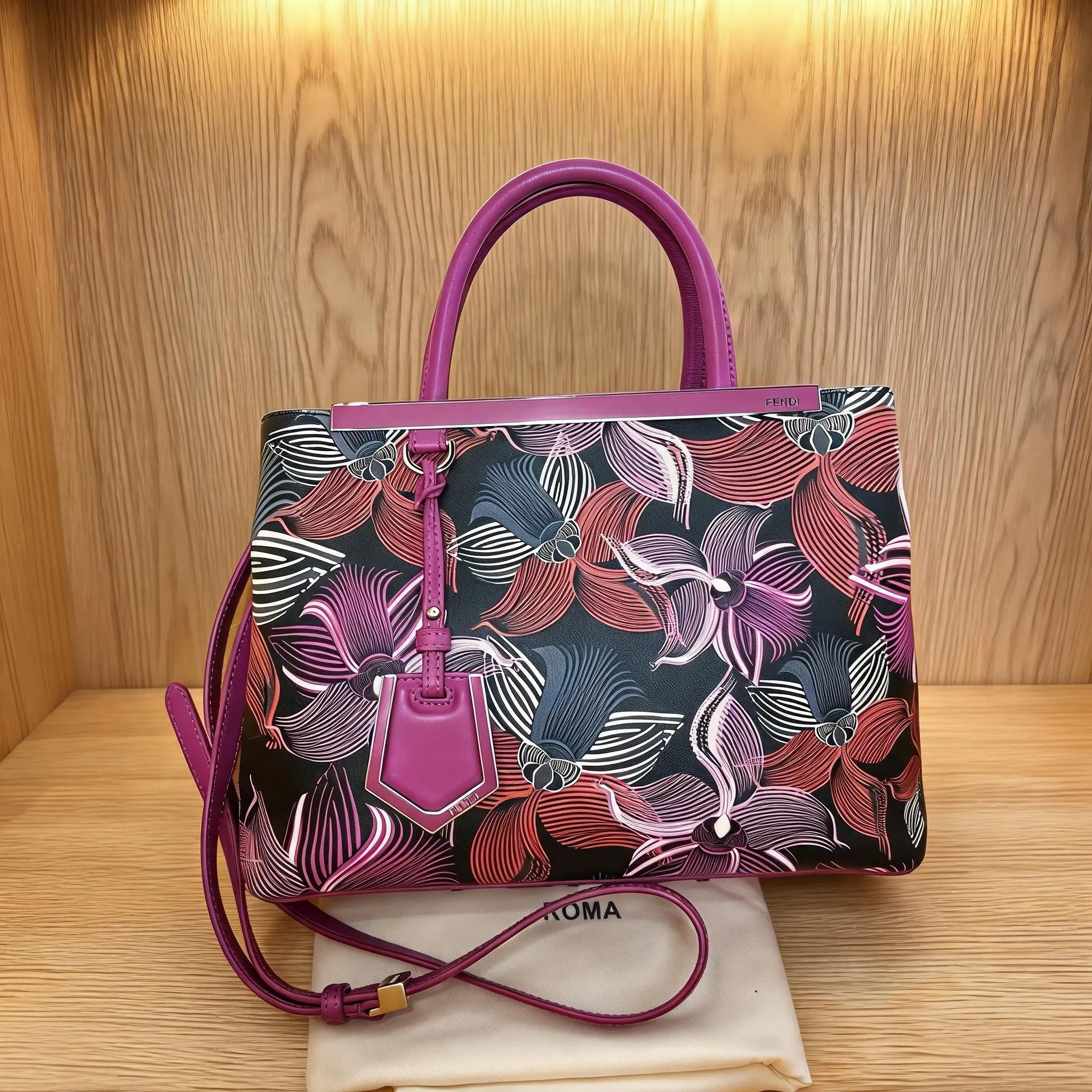 Pre-owned FENDI Canvas Shoulder Bag I0715182419