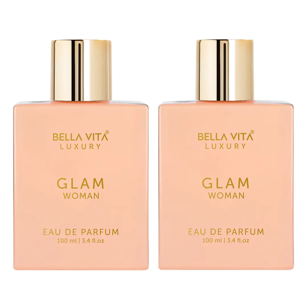 BellaVita Luxury's GLAM Woman x 2 | Eau De Parfum | Jasmine, White Honey, Rose, Virginia, Cedar | Floral - Premium & Long Lasting - 100 ML