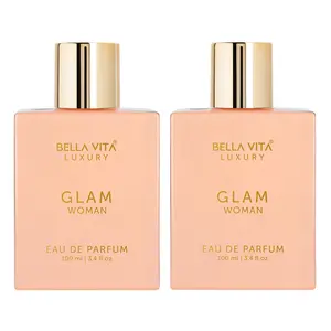 BellaVita Luxury's GLAM Woman x 2 | Eau De Parfum | Jasmine, White Honey, Rose, Virginia, Cedar | Floral - Premium & Long Lasting - 100 ML