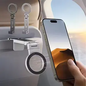 Adjustable Universal Magnetic Phone Holder Travel Essentials Flexible Rotation Hands-Free Airplane Phone Mount Seat Phone Stand