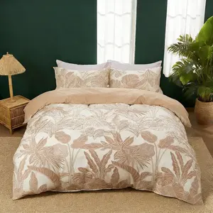 Comfortable Breathable Bedding Set, 2 Pillowcases + 1 Duvet Cover, Elegant Three-Piece Set for Bedroom and Guest Room, No Filler Included