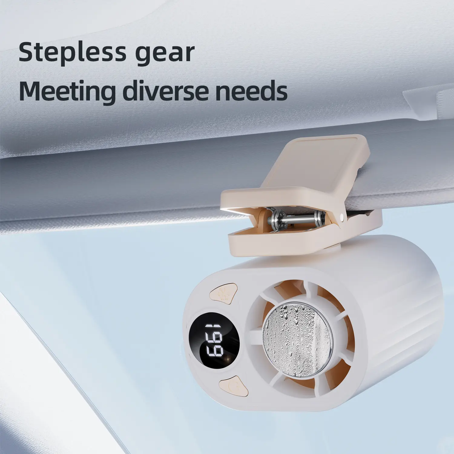 Rechargeable Clip-On Portable Mini Rechargeable Fan - Cool Touch Metal Pad, 199 Stepless Speed, 360° Rotatable Clip, Hidden Safe Blades, 1800mAh Long Battery Life, Type-C USB, Small Pocket Fan for Stroller, Desk