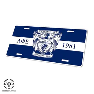 Lambda Phi Epsilon Decorative License Plate