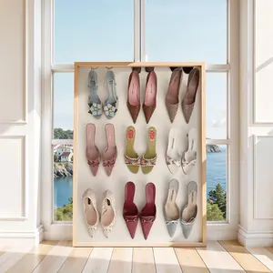 Vintage Heels Aesthetic Wall Art – Chic Shoe Print for Fashion Lovers, Feminine Decor for Closet & Bedroom, Coquette Prints.