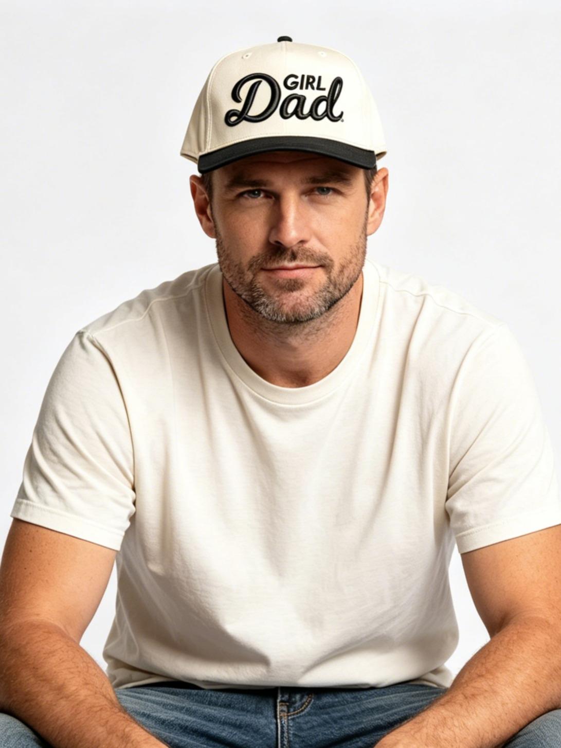 GirlDad 3D Puff Embroidered Classic Natural/Black Baseball Cap, Girl Dad, Girl Dad Gift, Dad of Girl, New Dad Hat, Father's Day Gift GirlDad 3D Puff Embroidered Classic Natural/Black Baseball Cap, Girl Dad, Girl Dad Gift, Dad of Girl, New Dad Hat, Father's Day Gift