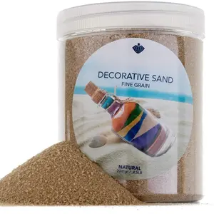 Decorative Beach Sand for Vase Filler, Wedding,  Decor, Arts & Crafts, Fire Pit, Fireplace, Pet  Habitat - 4.5 LBS,  Beige