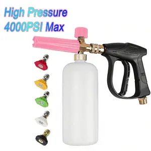 High-Pressure Washer with Foam Cannon, Professional Car Wash Water Gun, 4000PSI Max, Durable Plastic for Cars, Trucks, SUVs, Garden & Outdoor Cleaning, Car Wash Tool, Cleaning Accessories