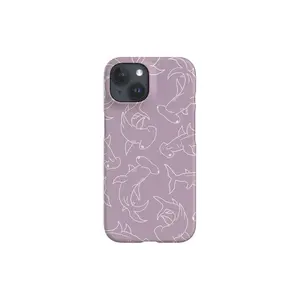Hammerhead Shark Scatter Phone Case | Ocean Sea | Cover for iPhone 15 14 13 12 11 Max Pro - Samsung Galaxy S24 - Google Pixel 8 | Lilac