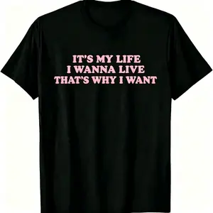 Express Your Self Love and Positive Energy with Trendy Pink Cotton T-shirt Featuring Inspirational Quote and Cute Aesthetic Text