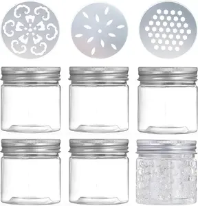 pcs ml  OZ  Styles Scented Beads Container Air Freshener Solid Perfume Aroma Diffuser Empty Storage Containers with Hollow Lids Round Jars Sample for Aromatherapy ()