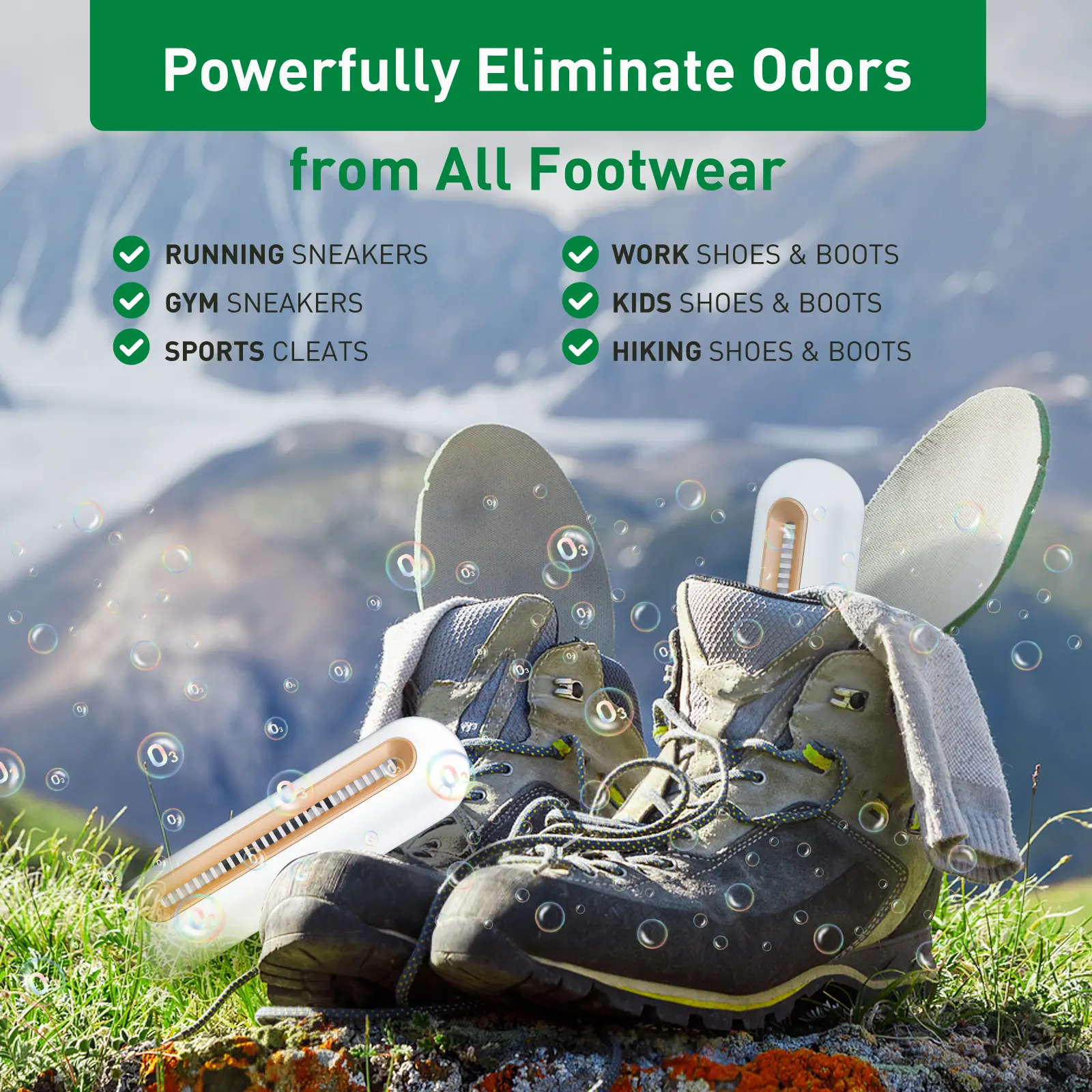 Chemical-Free Shoe Deodorizer for Sneakers, Boots, and All