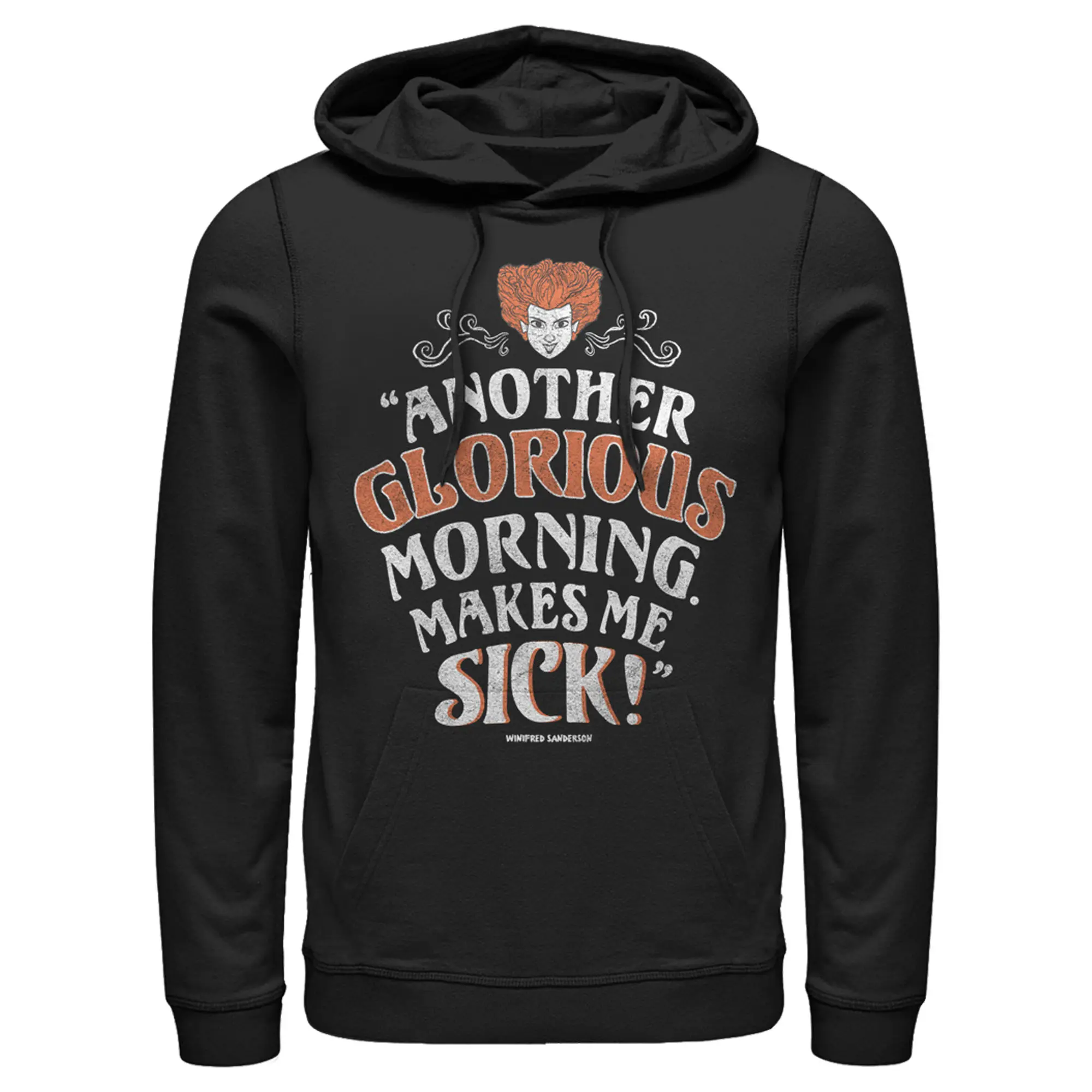 Men's Disney Hocus Pocus Winifred Glorious Morning Pull Over Hoodie