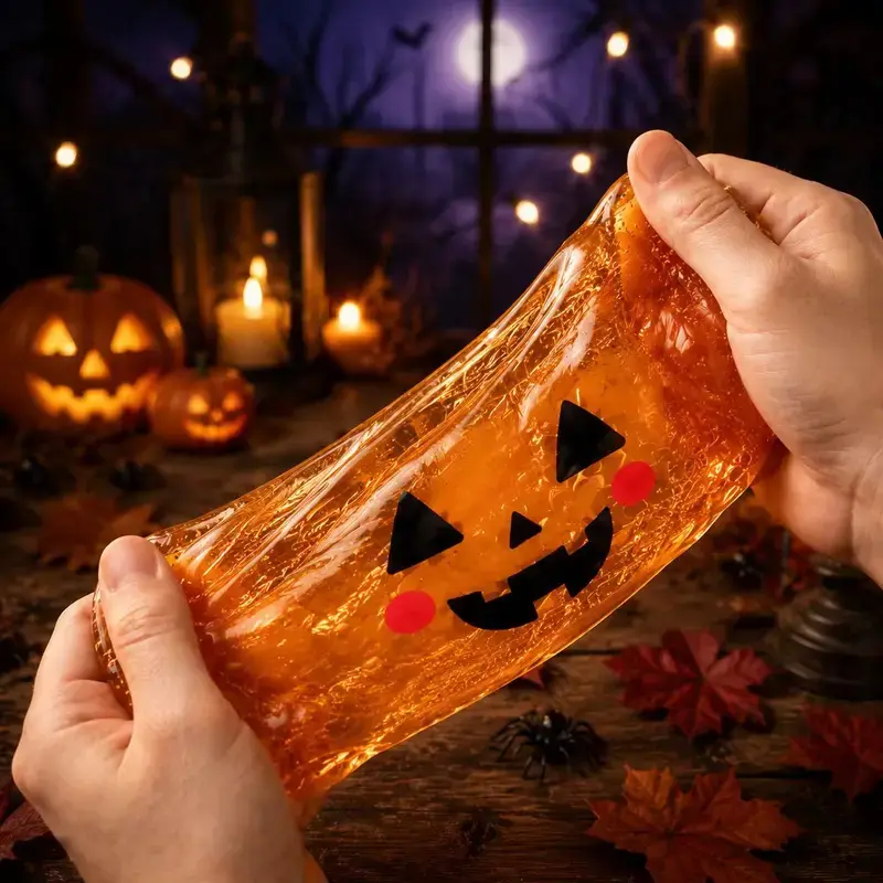 Halloween Dumpling Stress-Relief Squeeze Toy—a fun stress-relief toy that doubles as a portable hand-held fidget; perfect as Halloween party favors, goodie bag fillers, or holiday gifts. Available as a single random piece or a 5-piece set.