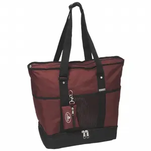 212 MAIN Everest 1002DLX-BG Deluxe Shopper Tote - Casual Commuter Bag with Adjustable Strap, Padded Base, Zip Closure, Travel-Ready