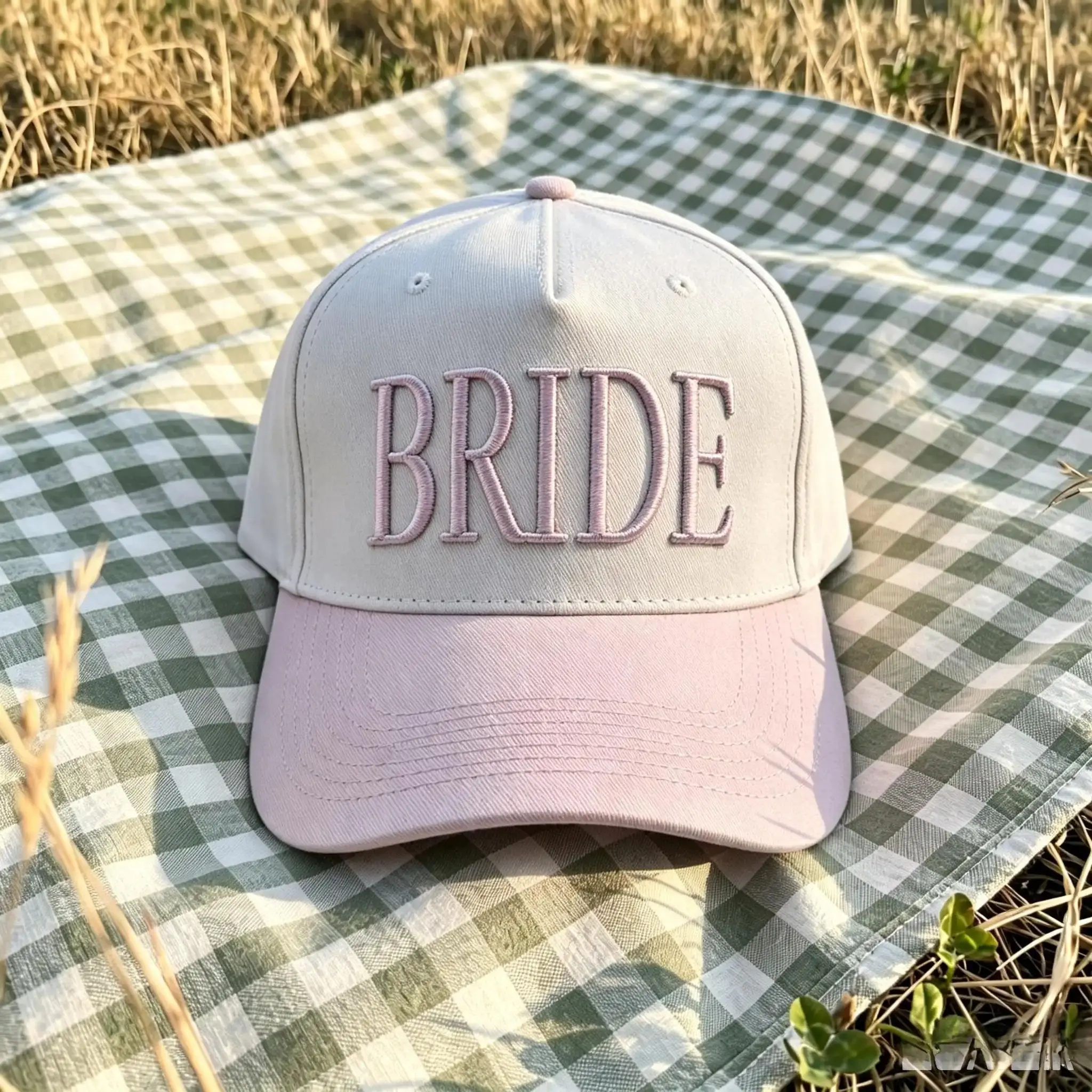 Bride Embroidered Adjustable Unisex Baseball Cap - 1 Size, Wedding Weekend Accessory, Perfect Gift for Bride, Something Blue Hat, One Size