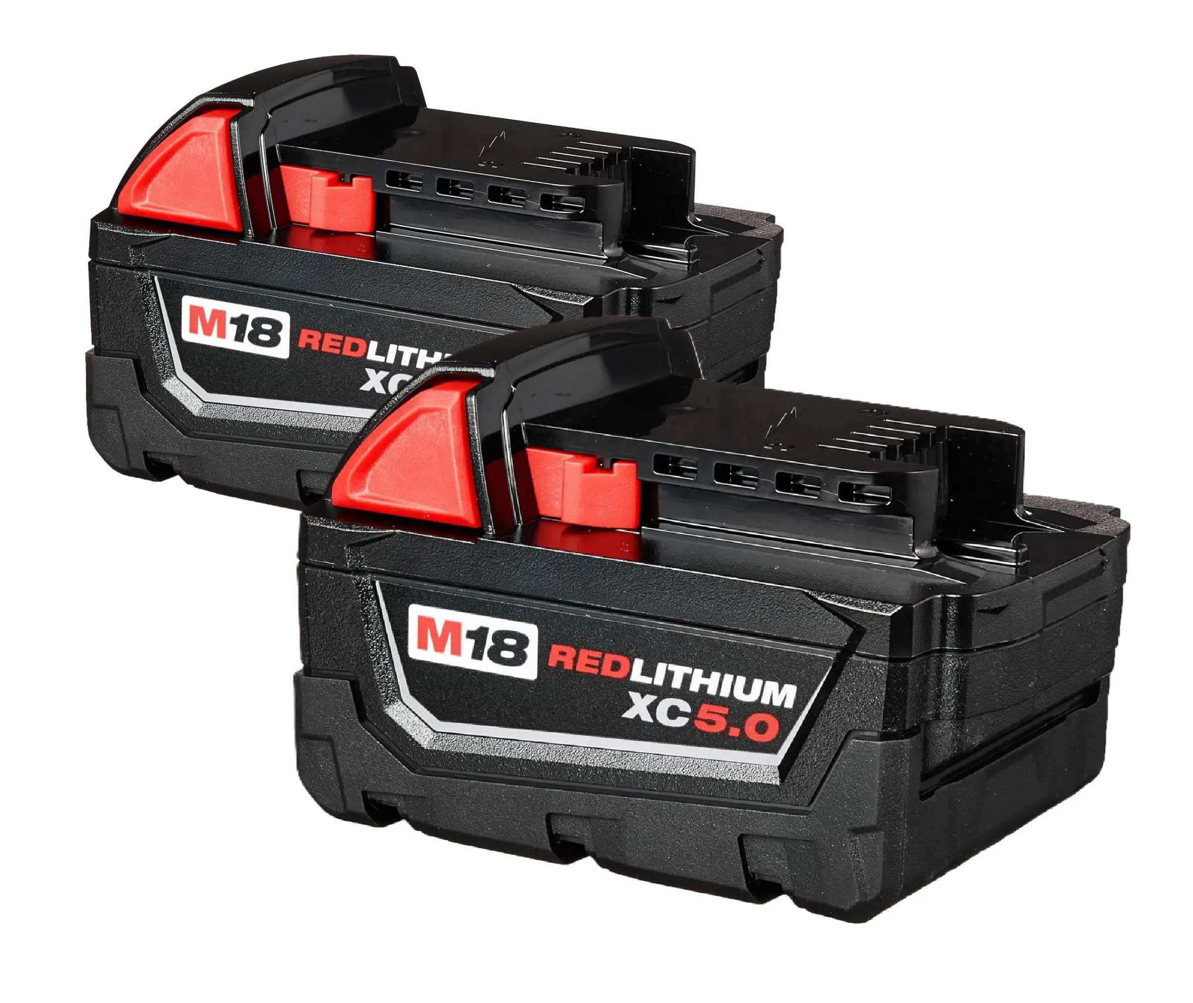 Milwaukee 48-11-1850 M18 18V 5Ah RedLithium Cordless Power Tool Batteries 2-Pack for M18 Systems Reliable & Convenient Cordless Operation (2 pack)