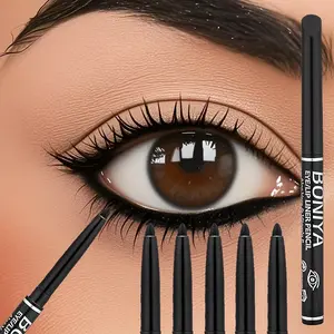 5-Pack Black Eyeliner, Brow Pencil, Gel Eyeliner - Long-Wear, Smudge-Proof, Perfect for Bold Eyes, Eyeliner for Waterline, Easy-Glide Formula, Perfect Wings - Black