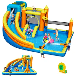Inflatable Water Slide, Big Water Bounce House for Kid Backyard