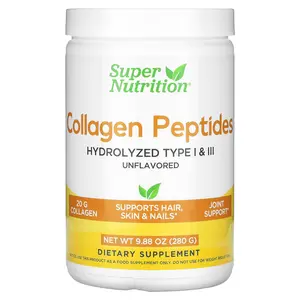 Super Nutrition Collagen Peptides, Unflavored, 9.88 oz (280 g)