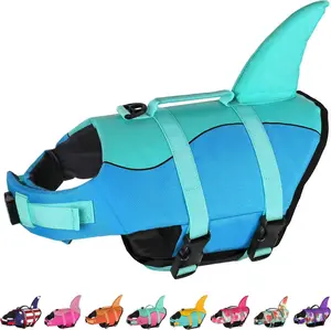 Dog Life Jacket, Ripstop Dog Lifesaver Vests with Rescue Handle, Swimsuit Preserver