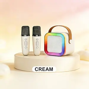 Mini Karaoke Machine for Kids Adults, Portable Bluetooth Speaker with 2 Wireless Karaoke Mics Player,2026 TOP Birthday Gifts Toys for Girls 3,4, 5, 6, 7, 8+Years Old Toddler outdoorfun