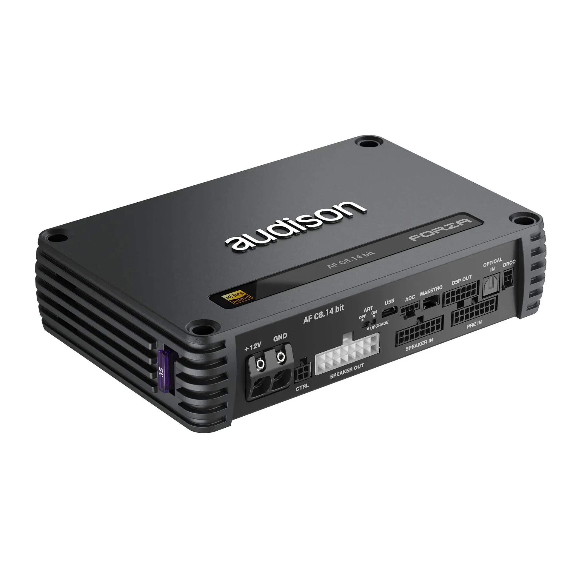 Audison Forza AF C8.14 bit 8-Channel DSP Amplifier, 1120W System Output