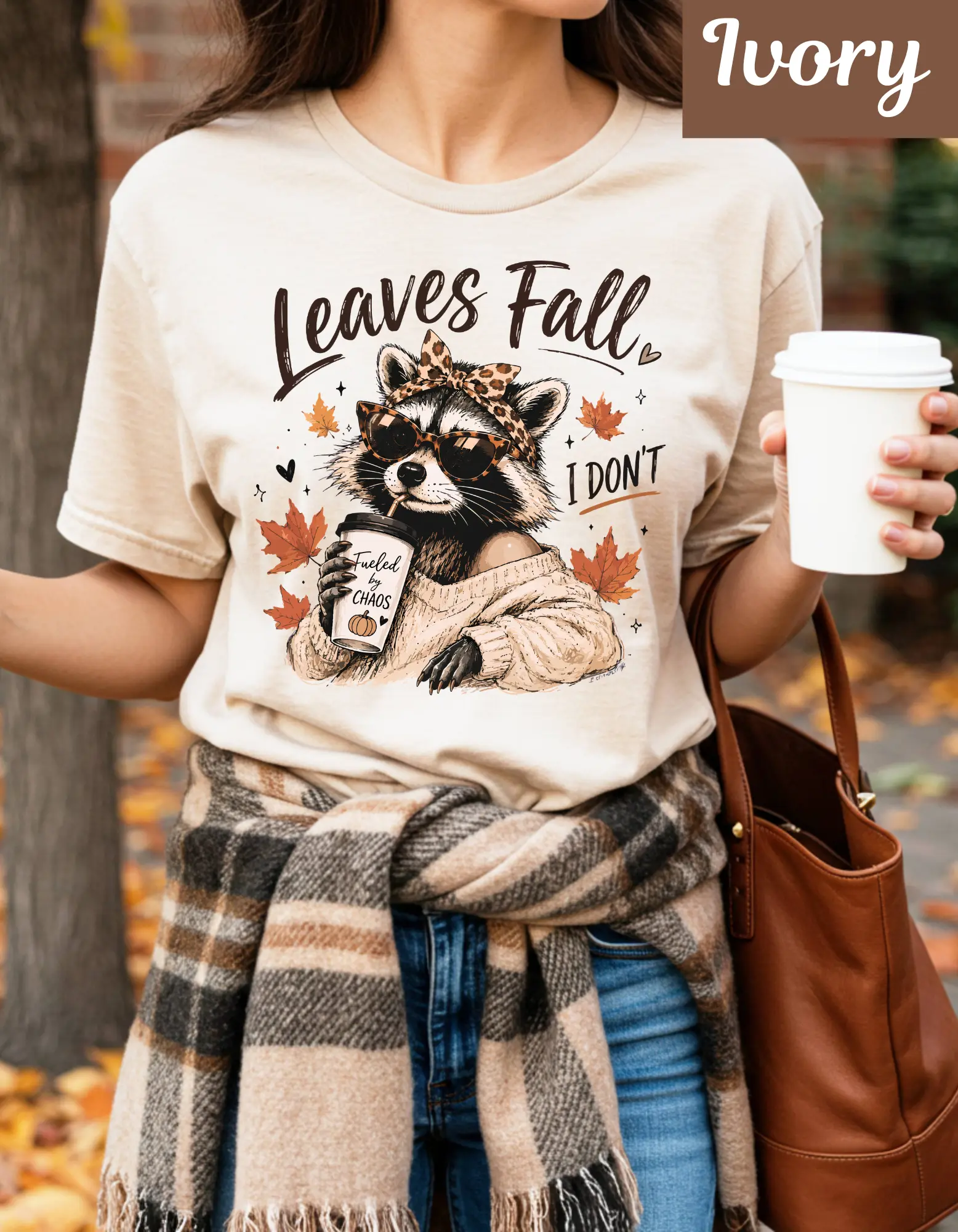 Leaves Fall I Don't Autumn Comfort Color T-shirt BLC