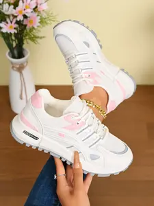Women's Dad Shoes, Trendy Spring New Thick Sole Breathable Running Shoes, Korean Style Super Hot Casual Sports Shoes, Casual Running Sneakers, Fashion Running Sneakers