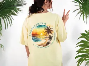 Jimmy Buffett Quote Shirt, Watercolor Beach Ocean T-shirt, Unisex, FULL SIZES, FULL COLORS, FOR MEN, FOR WOMEN Casual Cotton