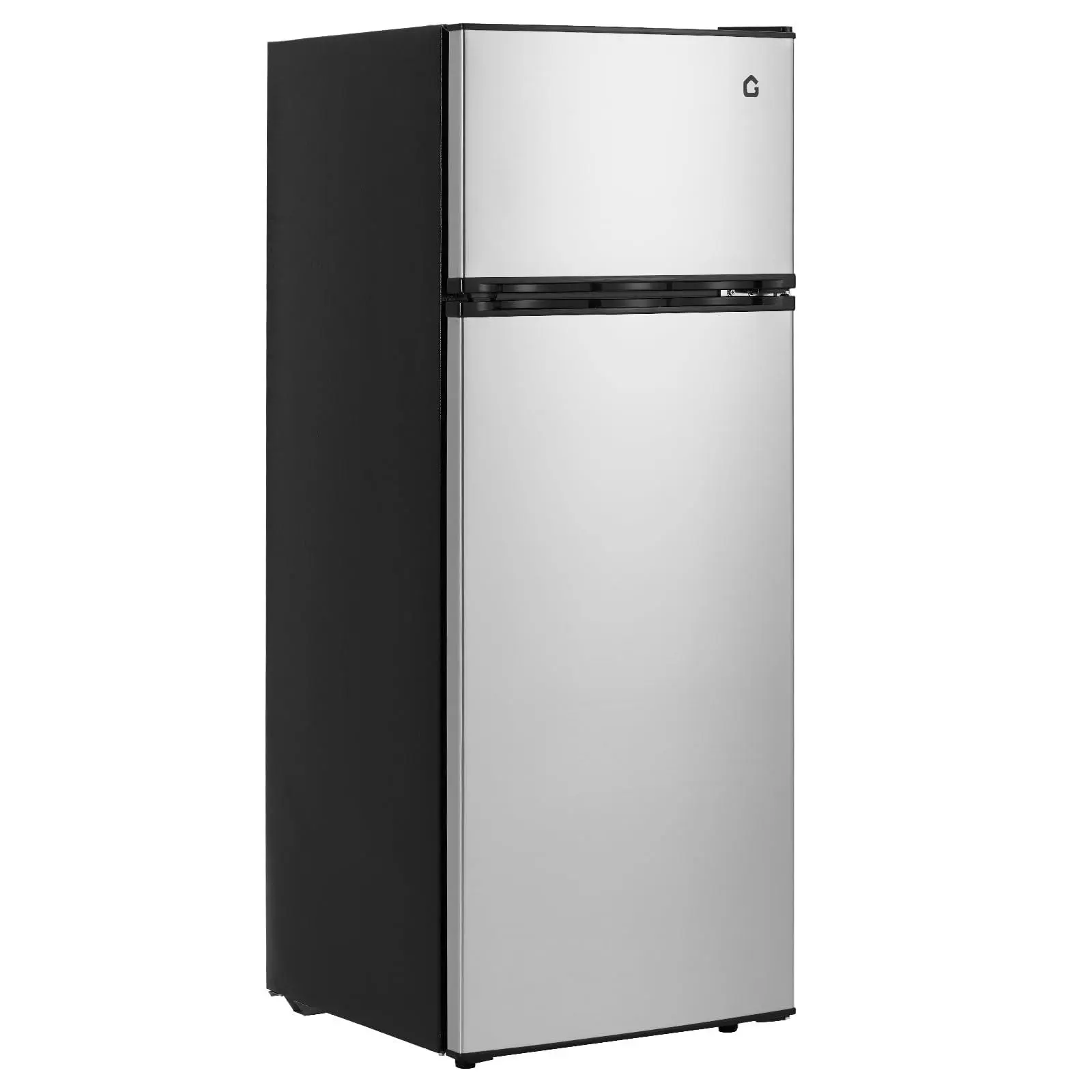 7.5 Cu.ft Compact Refrigerator with Freezer, Energy Efficient 2 Door Mini Fridge, Quiet Operation with Adjustable Thermostat for Dorm, Apartment, Office, Bedroom, Silver