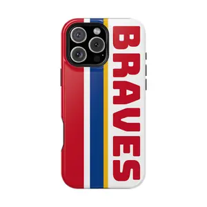 Braves Phone Case, Magnetic Phone Case, Baseball Phone Case, Retro Phone Case