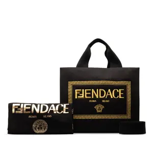 Pre-owned FENDI Canvas Shoulder Bags Fendace La Medusa 2way Bag