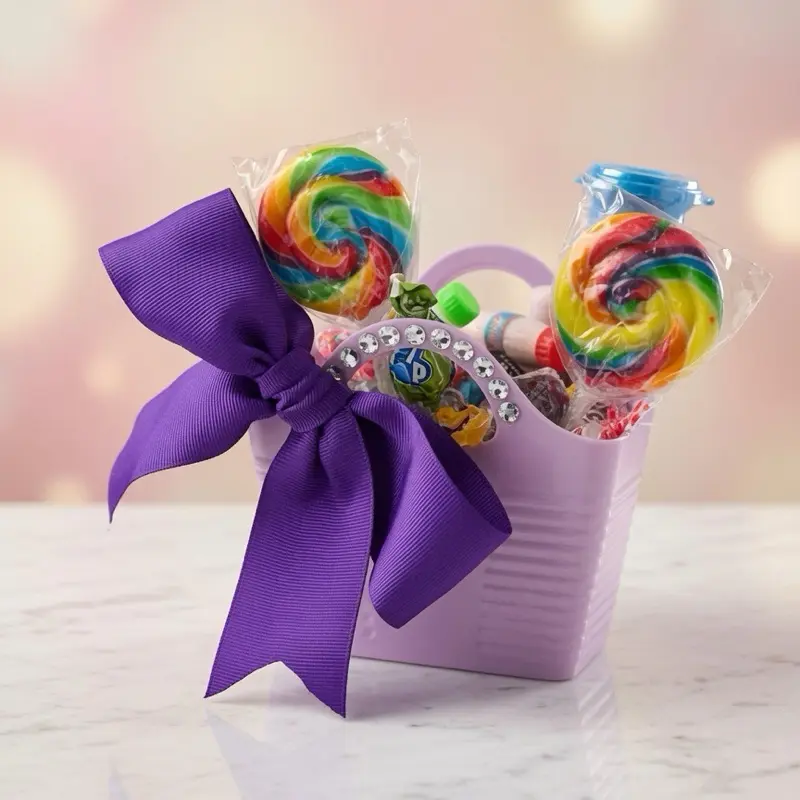 Lavender Candy-Filled Party Baskets 12 included for quinceras. Birthdays  or any fun occasion.