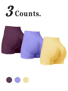 High Waist Yoga Shorts Summer Women High Stretch Tight Fit Seamless Butt Lifting Running Quick Dry Fitness Pants