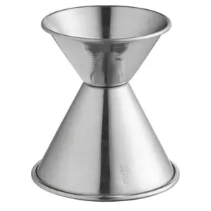 Bar Utensils: Stainless Steel Double Jigger 1oz & 2oz for Cocktail Measuring Liquor Drink