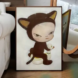 Yoshitomo Nara Poster N's Yard Harmless Kitty Art Poster Decor Artwork Decoration Wall