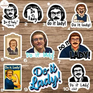 10+Chit Do It Lady Sticker, Viral TikTok Quote Sticker, Funny Waterproof Decal,Laptop Sticker,Aesthetic Motivation Sticker – Vinyl, Trending, Cute