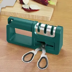 Multifunctional Diamond Sharpening Stone, Quick Sharpener for Kitchen Knives Scissors Tools, Coarse Fine Grits, Durable Metal Abs Resin Material, Kitchenware