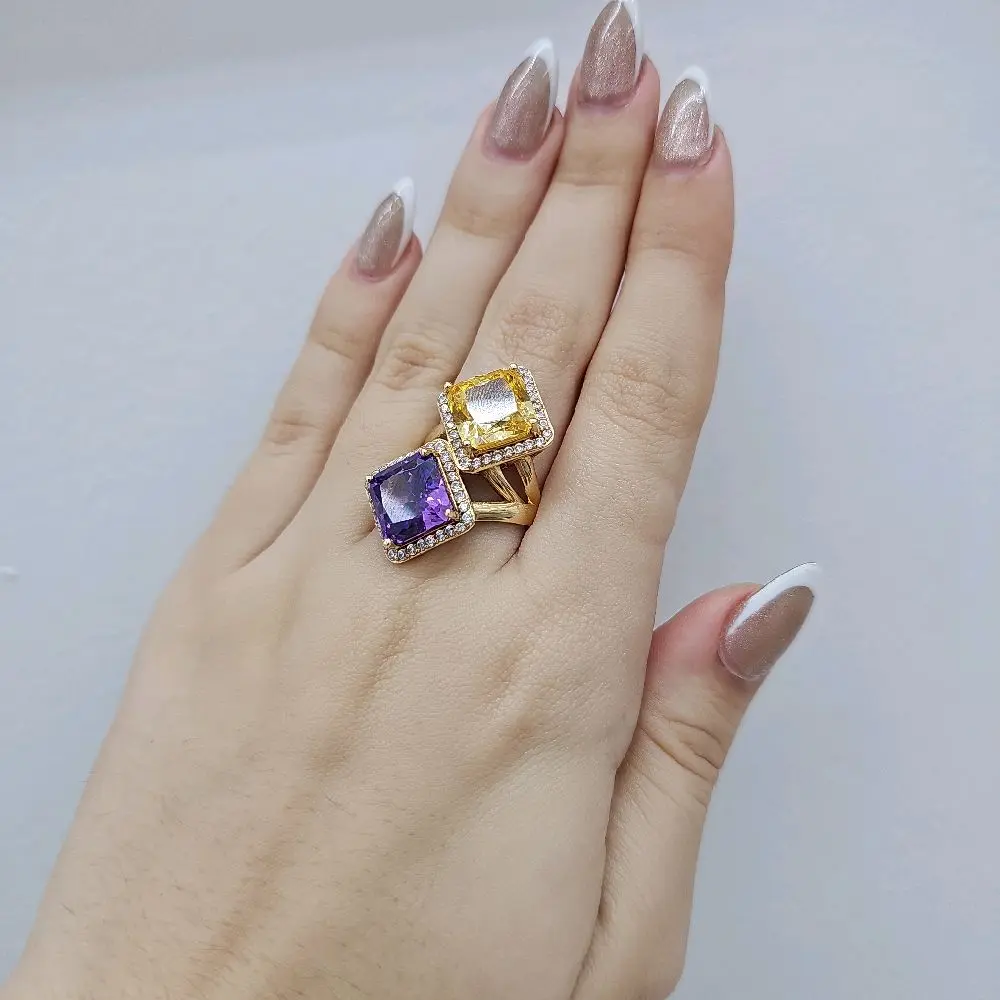 Anillos de Piedra Doble
