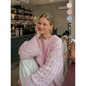 Women's Soft Comfortable Sweater, New Arrival Fall Winter Knitwear, Casual Fashion Breathable Loose Pullover, Elegant High-End Design Womenswear