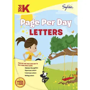 USED-Pre-K Page Per Day: Letters: Alphabet Recognition, Uppercase Letters, Lowercase Letters, Writing Letters by Sylvan Learning (Paperback)