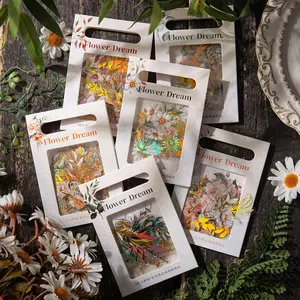 240Pcs Gold Foil Botanical Stickers(6 styles)Holographic PET Transparent Flower Eucalyptus Scrapbooking Sticker,Floral Decals for Water Bottles Phone Cases Laptops Journal Planner Card Making - Home Improvement.