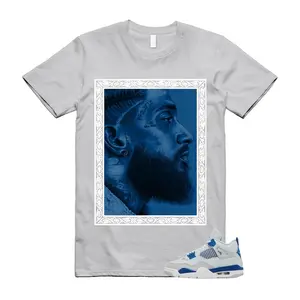 AJ4 Military Blue Neutral Grey White Match T Shirt, NIP Graphic Tee, 90s Hip Hop Tee, Gift For Women and Man Unisex T-Shirt, Cozy Gift