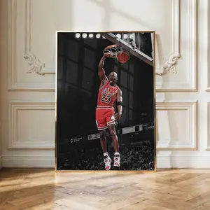 Michael Jordan Basketball Legend Wall Art Athlete Print Sports Motivation Decor Gift Wall Art Poster Unframed HD Print Home Office Decor Unique Trendy Gift
