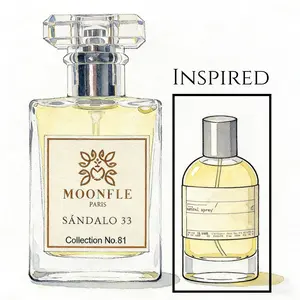 No.81 SÁNDALO 33 2011 Woody Aromatic Top：Cardamom Violet Leaf Sandalwood  Middle：Iris Ambrette Cedarwood Ambroxan  Base：Sandalwood Leather Cedar Papyrus Tonka Bean Size: 30ML 1oz MOONLE Women Long Lasting Oil Base Fragrance Parfume
