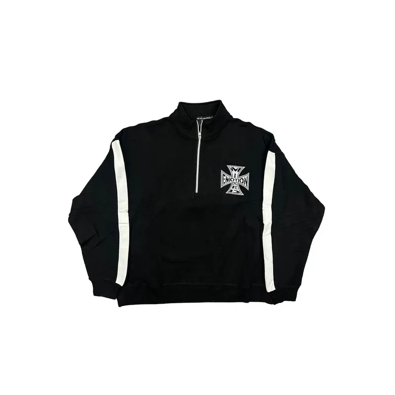 Black “Quarter” zip Jacket