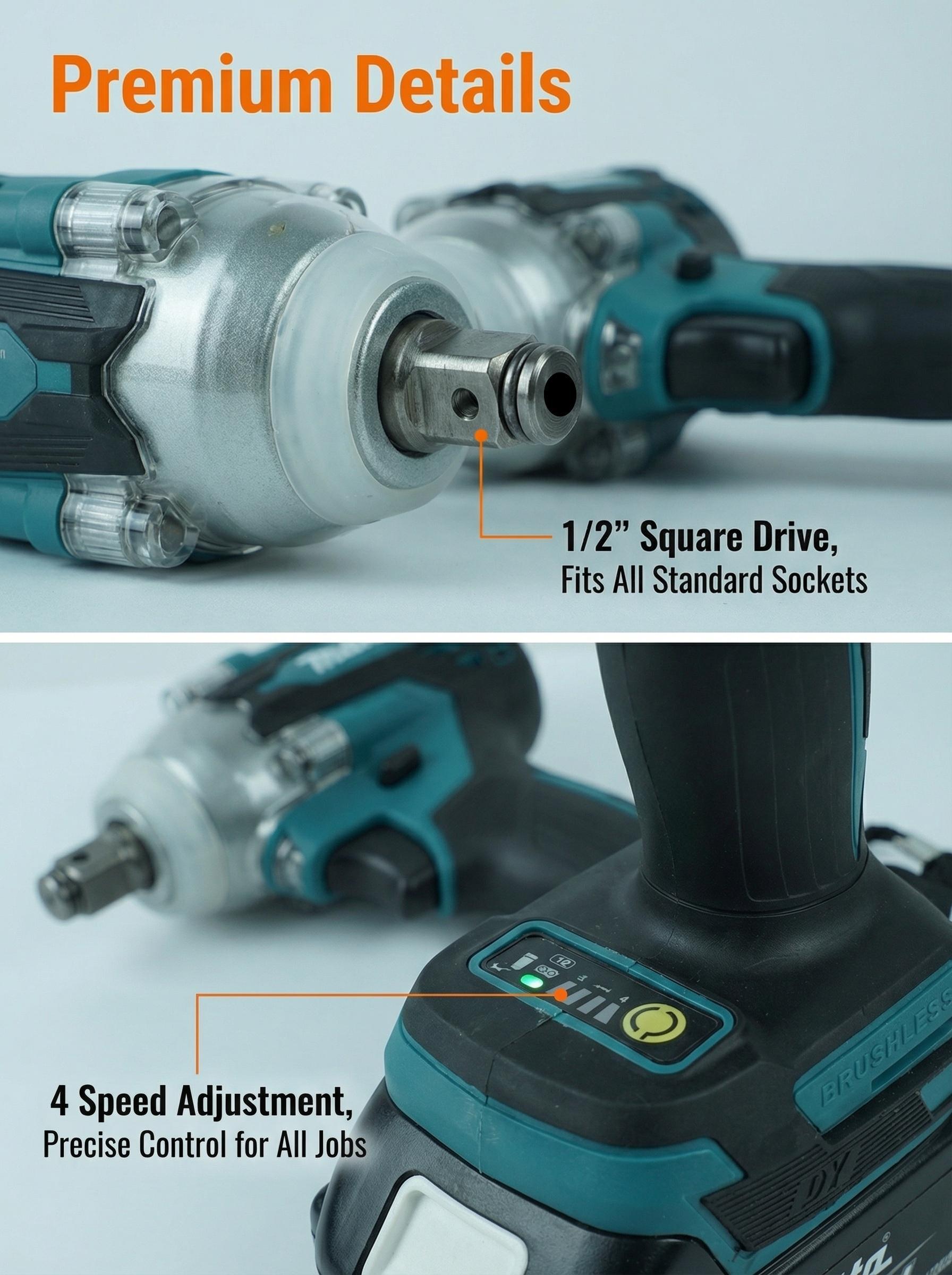 Makita DTW300 Brushless Impact Wrench For Automotive Repair With 18V Power And 330Nm Torque Output